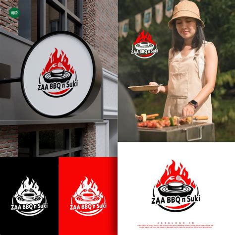 Desain Logo Bbq Untuk Saa Bbq Jasalogoid