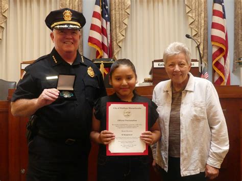 Waltham Girl Honored For Alerting Police During Machete Attack Waltham Ma Patch