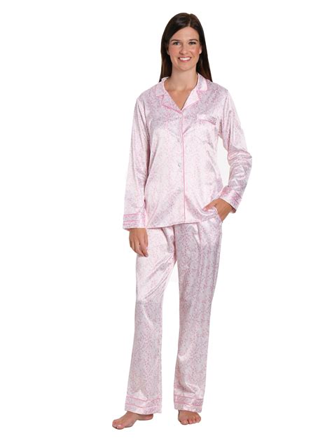 Noble Mount Noble Mount Women S Classic Satin Pajama Set Walmart