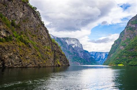 Panoramic View Of Sognefjord One Of The Most Beautiful Fjords In