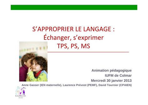 PDF SAPPROPRIER LE LANGAGE Échanger sexprimer Source