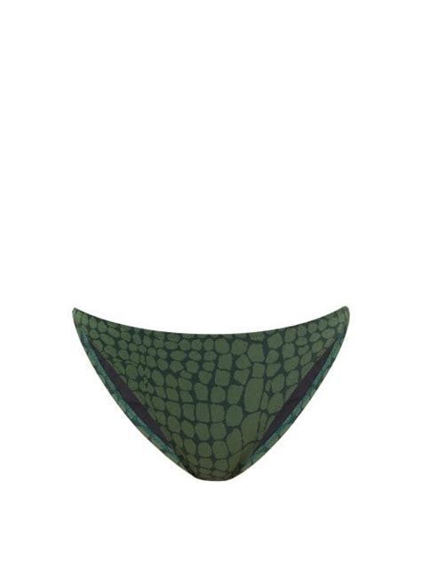 Buy Solid Striped The Tati Crocodile Jacquard Bikini Briefs Dark