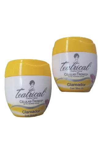 2 Cremes Facial Clareador Teatrical Células Tronco Parcelamento sem juros