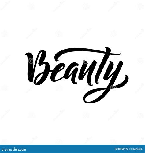 Beauty Typography Square Poster Vector Lettering Stock Vector