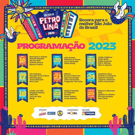 S O Jo O De Petrolina Prefeitura Divulga Grade De Shows Completa