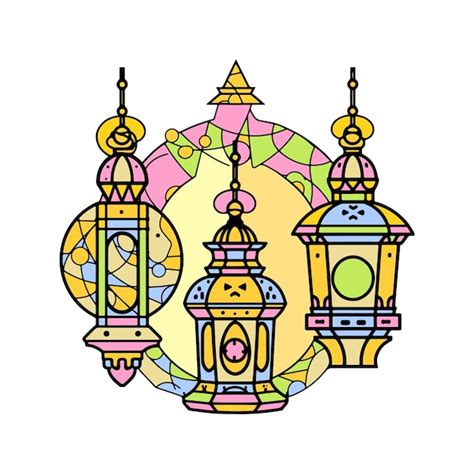 Premium Vector Arabic Lantern Illustration Lantern Icon Vector