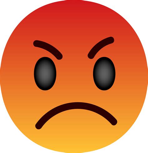 Hand Drawn Angry Emoji Facial Expression 25222980 Png