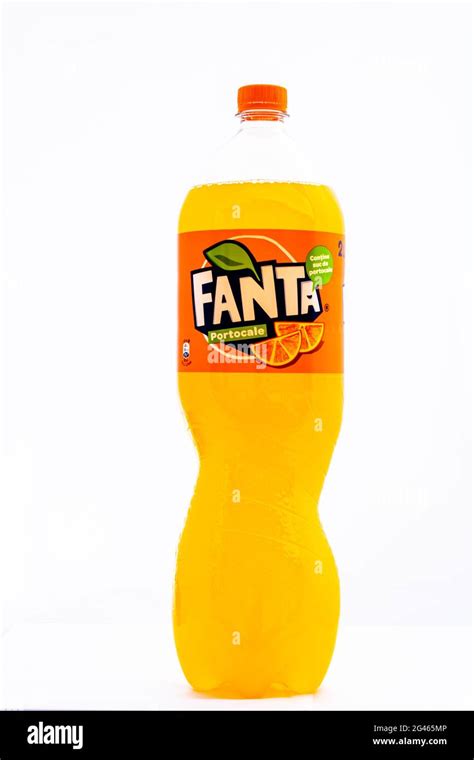 Fanta plastic bottle Isolated on white background. Illustrative ...