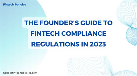 FinTech Compliance Regulations Banking And Fintech Policies Templates