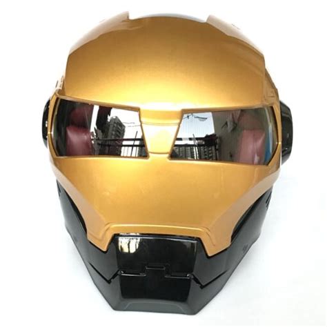 Bright Gold Black Masei IRONMAN Motorcycle Helmet JPmotorcyclehelmet