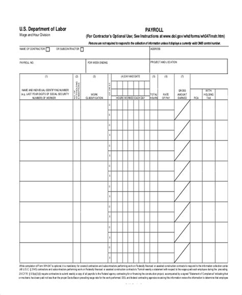 Free 21 Sample Payroll Forms In Ms Word Pdf Excel