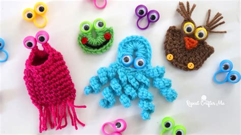 Crochet Googly Eye Finger Puppet Characters Repeat Crafter Me