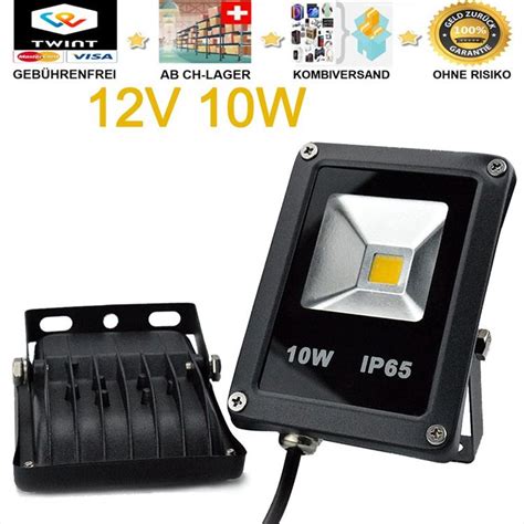 10W 12V LED Flutlicht Fluter Scheinwerfe Solarpanel Kaufen Auf Ricardo