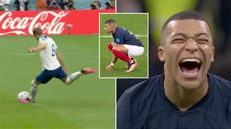 Kylian Mbappe's reaction to Harry Kane penalty miss in World Cup quarter-final is going viral ...