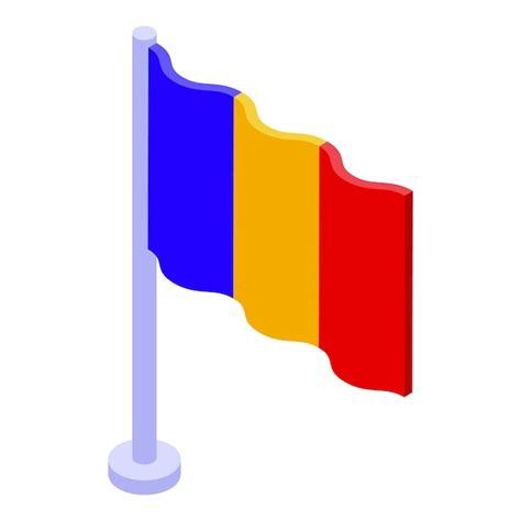 Premium Vector Romanian Desktop Flag Icon Isometric Vector Romania