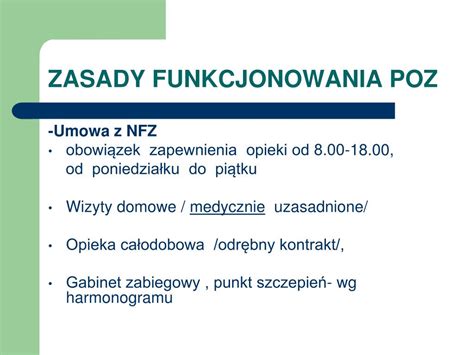 PPT ROLA I ZADANIA PODSTAWOWEJ OPIEKI ZDROWOTNEJ PowerPoint