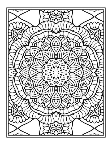 Mandala Kleurplaat Voor Volwassenen Premium Vector