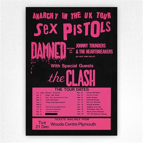 Sex Pistols Anarchy In The UK Poster Plymouth A1 A2 A3 A4