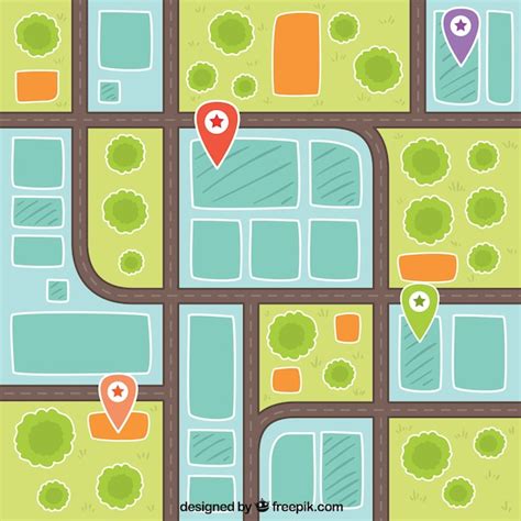 Free Vector | City map illustration background