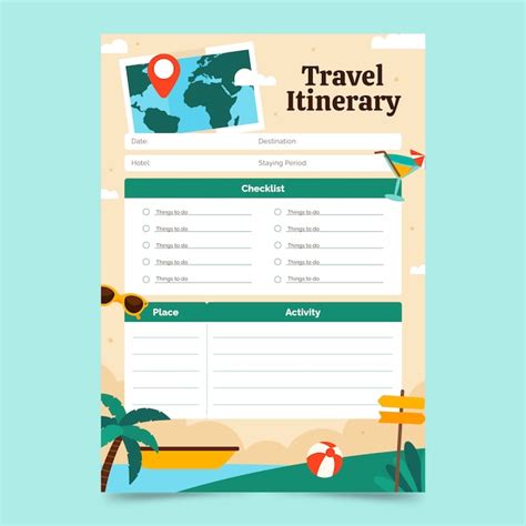 Trip Itinerary Template Pdf Templates Jotform 47 Off