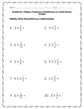 Multiplying Fractions Th Grade Math Worksheet Greatschools Free