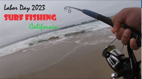 Surf Fishing California Surfperch Fishing Labor Day 2023 Youtube