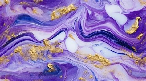 Premium Ai Image Purple And Gold Marble Wallpaper That Is A Purple