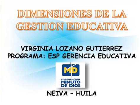 Dimensiones De La Gestion Educativa Ppt