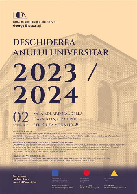 Festivitatea De Deschidere A Anului Universitar 2023 2024