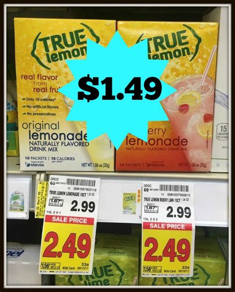 True Lemon Packets ONLY $1.49 at Kroger (Reg $2.99)!! | Kroger Krazy