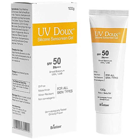 Buy Brinton UV Doux Silicone Sunscreen Gel With SPF 50 PA Matte