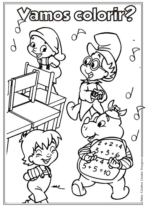 Desenho do Sítio do Picapau Amarelo Dia do Livro Infantil para colorir