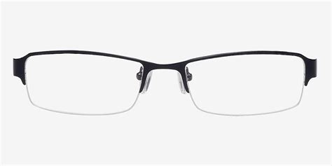 Melinda Rectangle Black Semi Rimless Eyeglasses Eyebuydirect Canada