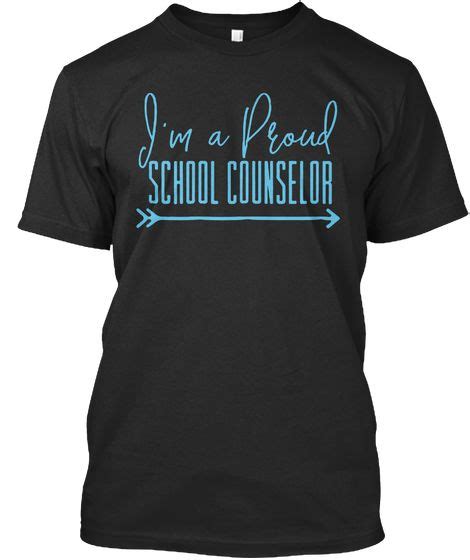 Im A Proud School Counselor Tshirt Black T Shirt Front Modelos