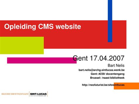 Ppt Opleiding Cms Website Powerpoint Presentation Free Download Id