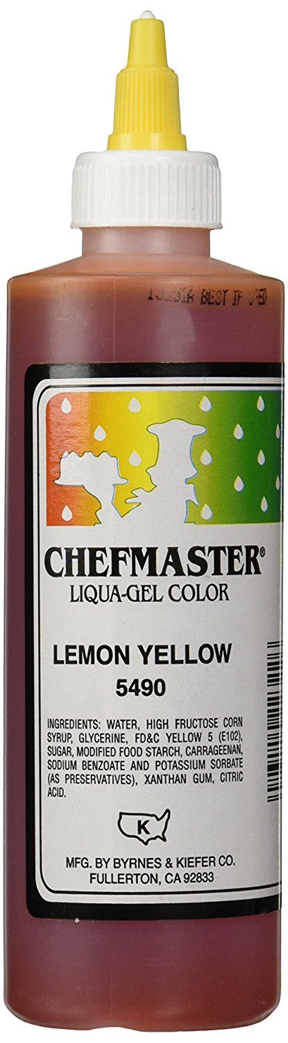 Chefmaster Liqua Gel Food Color 10 5 Ounce Lemon Yellow Free Image