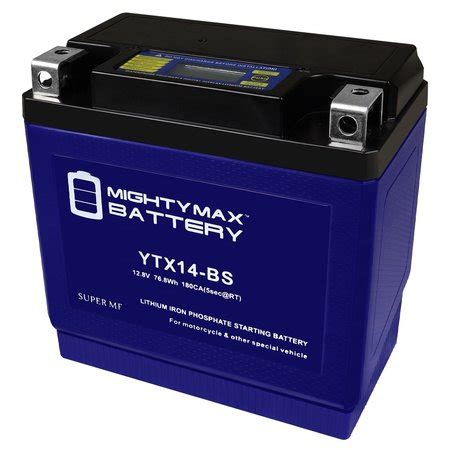 Mighty Max Battery Ytx Bs Lithium Replacement Battery Compatible With