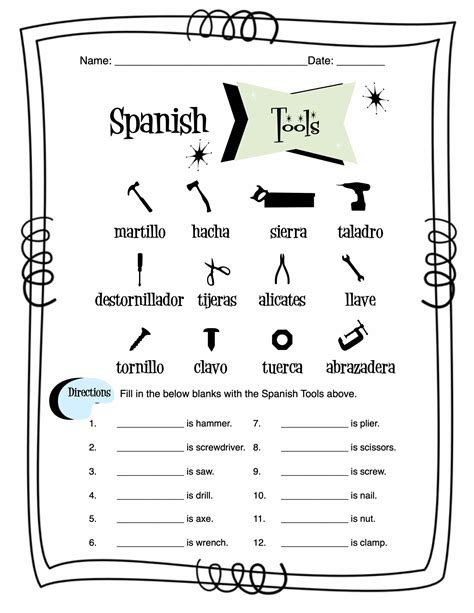 Spanish Character Traits Vocabulary Word List Column Worksheet Made