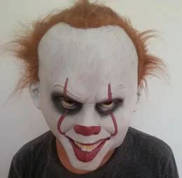 Pennywise Clown Mask 2017 New Movie Stephen King's It Masks Classic Scary Clown Mask-in Party ...