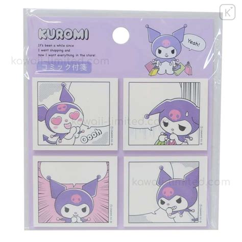 Japan Sanrio Sticky Notes Kuromi Comic Kawaii Limited