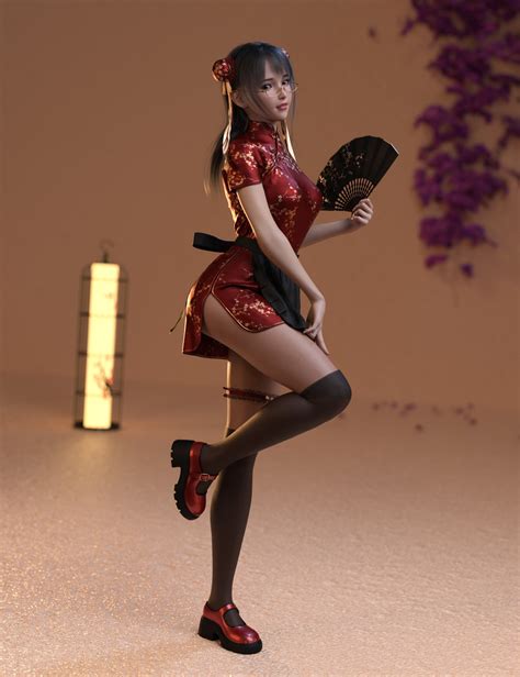 DForce MKTG ZhongHua Dress Outfit For Genesis 9 8 1 And 8 Female 2025