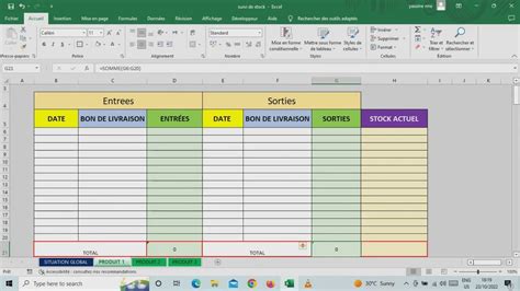 Suivi Et Gérer Vos Stocks Vos Entrées Et Sorties De Produit Sur Un Seul Fichier Excel Gestion