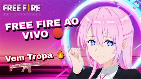 FREE FIRE AO VIVO JOGANDO A TROPA SUBINDO PATENTE YouTube