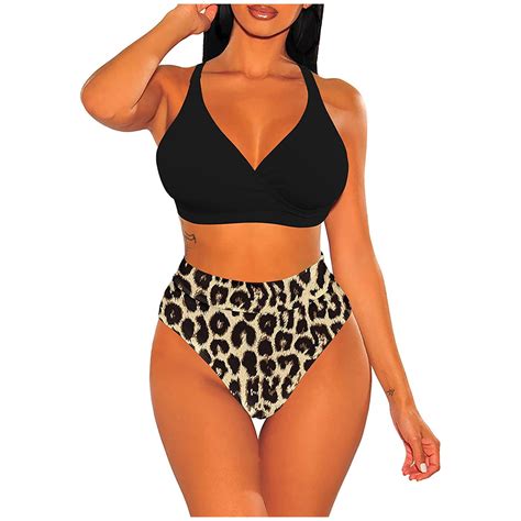 Ruziyoog Bathing Suit Plus Size Swimwear Womens Sexy Bikini Solid Set