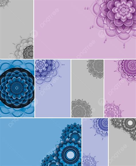 Beautiful Colour Mandala Background Religious Outline India Vector