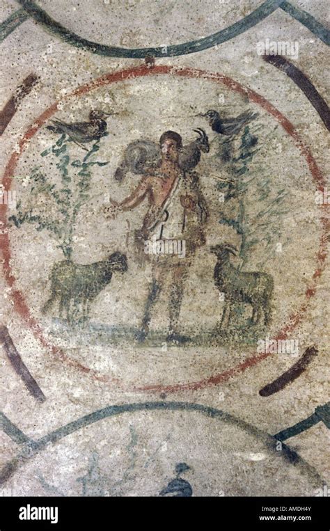 Fine Arts Ancient World Roman Empire The Good Shepherd Mural