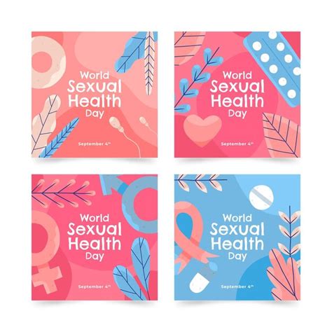 Collection De Publications Instagram Pour La Journée Mondiale De La Santé Sexuelle Dessinée à La