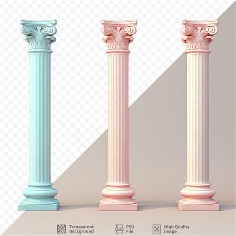 premium psd columns     transparent background