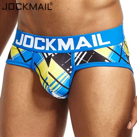 JOCKMAIL Ropa Interior Sexy Gay Para Hombre Calzoncillos Con Estampado A Cuadros Bragas De