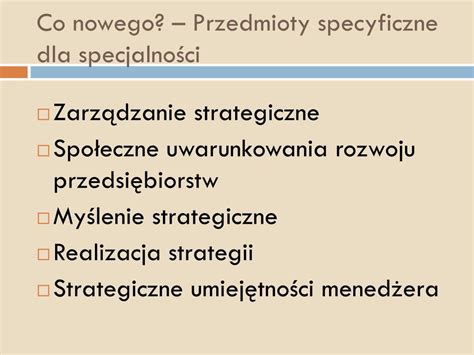 PPT Specjalność Zarządzanie Strategiczne PowerPoint Presentation